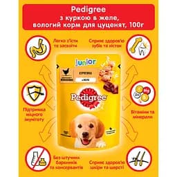Корм для цуценят Pedigree Junior з куркою та рисом в желе 100 г - мініатюра 5