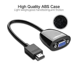 Конвертер-адаптер Ugreen MM105 HDMI to VGA Converter Black (40253) - мініатюра 8