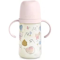 Чашка з силіконовим носиком Suavinex Bear family 270 мл +6 місяців рожева (308678)