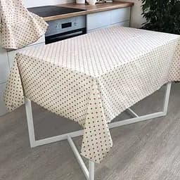 Скатертина Прованс Глорія Горох 180х133 см червона (14634)