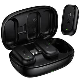 Петличный беспроводной микрофон Hoco L26 Dual-mic Smart AI (Type-C) Black