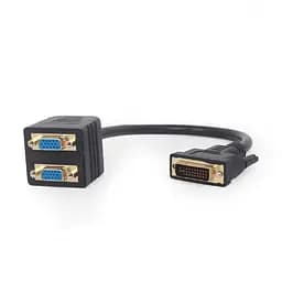 Пассивный разветвитель DVI на 2 порта VGA сигнала Cablexpert A-DVI-2VGA-01