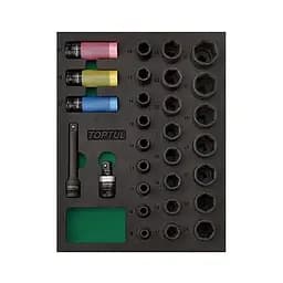 Набор ударных головок 1/2, 29 шт. (в ложементе) Toptul hoz0014780