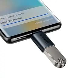 Перехідник Baseus Ingenuity Series Mini OTG Adaptor Type-C to USB-A 3.1 Blue (ZJJQ000003) - мініатюра 4