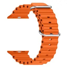 Силіконовий ремінець на смарт-годинник для Apple Watch 38,40,41,42 mm, Ocean Band, orange, зі зручною застібкою, для годинника епл вотч, спортивний, ArmorStandart (ARM81038)