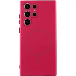 Чохол Lakshmi Silicone Cover Full Camera (AA) with MagFit для Samsung Galaxy S25 Ultra Червоний/Rose Red