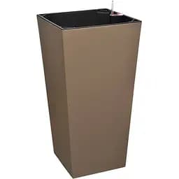 Кашпо Plastkon Elise 30х30х58 см матовое серо-коричневое