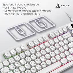 Клавіатура Ajazz AF98 USB UA White (AF98-W) - мініатюра 7