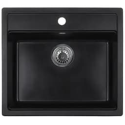 Кухонная мойка Zerix ZS-5751S-03 black ZX4596, Черный матовый