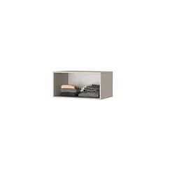 Шафа 2-дверна з антресоллю MebelStar Оскар Gloss BL-B, комплект полиць 80x52x260 см Антрацит/Антрацит (MBS-5362) - мініатюра 5