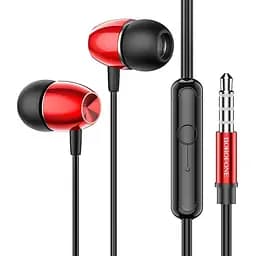 Проводные вакуумные наушники Borofone BM57 Platinum, 3.5mm, 1.2m, Красный