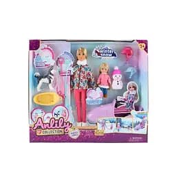 Лялька, 616008, 30 см, шарнірна, з донькою 13 см