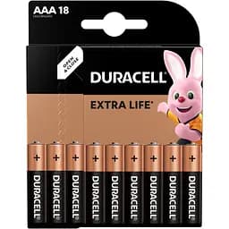 Лужні батарейки мізинчикові Duracell 1.5 V AAA LR03/MN2400, 18 шт. (737056) - мініатюра 2