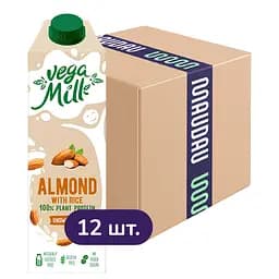 Упаковка миндального напитка Vega Milk с рисом 11.4 л (950 мл х 12 шт.)