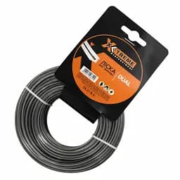 Ліска для мотокоси X-Treme Dual Pro квадрат з сердечником 3.3 мм х 15 м (141027)