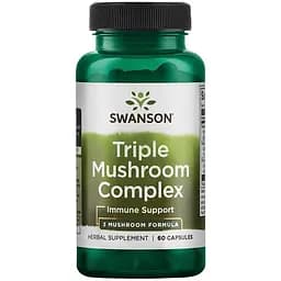 Натуральна добавка Swanson Triple Mushroom Complex 3 Mushroom Formula 60 капсул