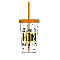 Склянка з трубочкою Herevin Gold Star, 660 мл (6480241)