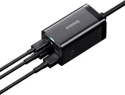 Мережевий зарядний пристрій Baseus GaN3 Pro Desktop Fast Charger 2C+2U 65W + Cable USB-C to USB-C Black (CCGP040101) [80903] - мініатюра 5