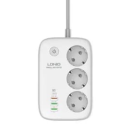 Умный сетевой удлинитель LDNIO SEW3452 с Wi-Fi (3 х розетки 4 х USB) 2 м
