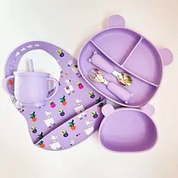 Набір дитячого посуду Ведмедики BPR img_e5451 ведмедик залізо Y2 Pastel Lilac