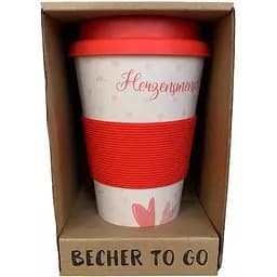 Еко-кухоль термокухоль Becher to go для кави та чаю з волокон бамбука 350 мл