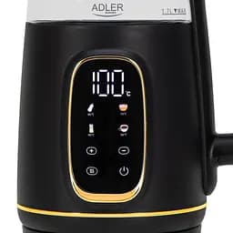 Електрочайник Adler AD 1305 black gold 1850-2200Вт/1.7л/скло/встановлення температури/(AD1305BG) - мініатюра 7