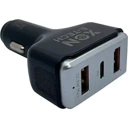 Автомобильное зарядное устройство XON MaxCharge Type-C 75W Type-C PD30 + 2 x Type-A 15V/1.5A Black (5060948063517)