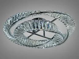 Кришталева стельова LED-люстра Diasha 562/600+400CH, пульт, 105 W, 60 см, 12-20m2 - мініатюра 4