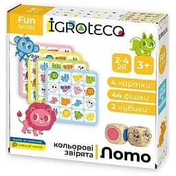 Детская настольная игра Igroteco Умное лото Цветные зверушки 900804