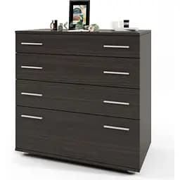 Комод для постельного белья Эверест К-2 Телескопические 80х45х85 см венге темный крафт золотой (EVR-2450)