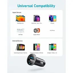 Автомобільний зарядний пристрій Anker PowerDrive 323 Black (A2735G11) - мініатюра 2