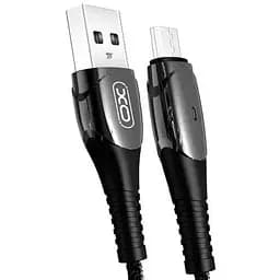 Кабель XO NB145 Smart Chipset Auto Power-off USB Cable for Micro Чорний