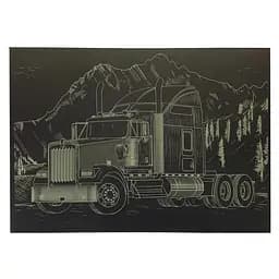 Гравюра А4 "Грузовик-1" Danko Toys ГрА4-7з эконом вариант в пакете 29,7х21 см