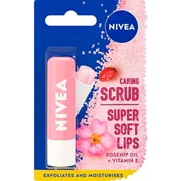 Скраб-бальзам для губ Nivea Super Soft Lips Rosehip Oil + Vitamin E з олією шипшини 4.8 г