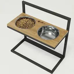 Hollky Flex L — регульовані миски на підставці для великих собак (2 × 1.8 л)