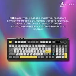 Клавіатура Ajazz AK980 V2 Gift Switch V2 Black Gray Yellow (AK980-V2-G-BGY) - мініатюра 7