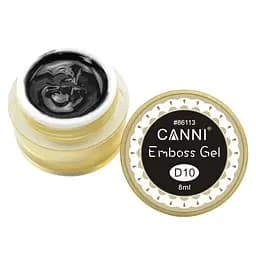 Гель-паста Canni 3D Emboss Gel D10 чорний 8 мл