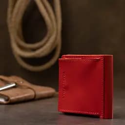 Жіноче шкіряне портмоне Grande Pelle 9.5х10х2 см acs0018783 - мініатюра 8
