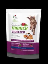 Сухий корм Trainer Adult Natural Sterilised with Salmon для стерилізованих кішок від 1 року Вага: 0.3 кг.