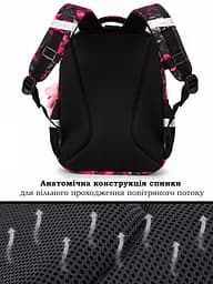 Шкільний рюкзак з ортопедичною спинкою School Standard для дівчинки 475 гр 17,5 літрів Сірий з рожевим - мініатюра 5