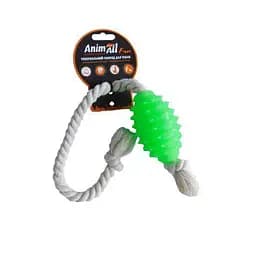 Игрушка AnimAll Fun граната с канатом зеленая 8 см