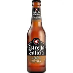 Уцінка. Упаковка пива Estrella Galicia Tostada безалкогольне світле 0% 1.5 л (0.25 л х 6 шт.)  - мініатюра 2