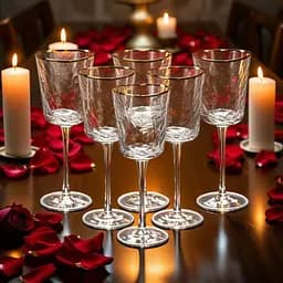 Набір келихів для вина Triangle 6 штук по 350 мл, прозорий Yiwu HP-16-22