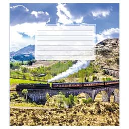 Зошит учнівський "Поїзд" Leader 018-540246L-4 в лінію, 18 аркушів