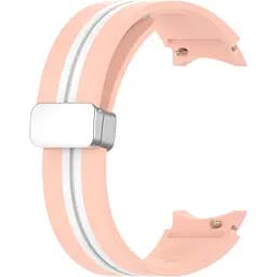 Ремешок для Samsung Galaxy Watch 5 44mm - розово-белый ширина крепления 20мм силикон Watchbands Cls-line (W16-1WB61136966)