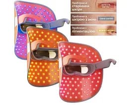 TOUCHBeauty TB-2386, Косметологічна LED-маска зі світлодіодною терапією для догляду за шкірою обличчя Тач Б'юті, помаранчева - мініатюра 4