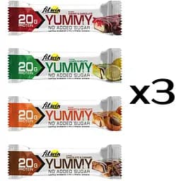 Батончик YUMMY Bar 36% no added sugar, 12*55 грам - MIX FitWin vit0001250