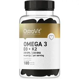 Жирні кислоти OstroVit Omega 3 D3 + K2 180 капсул