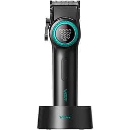 Машинка для стрижки VGR V-001 GGB (10 насадок) 4600 mAh LED дисплей Чорний - мініатюра 2