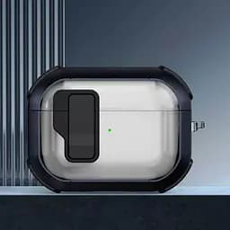 Футляр протиударний Locking Button для навушників Airpods Pro Blue - мініатюра 2
